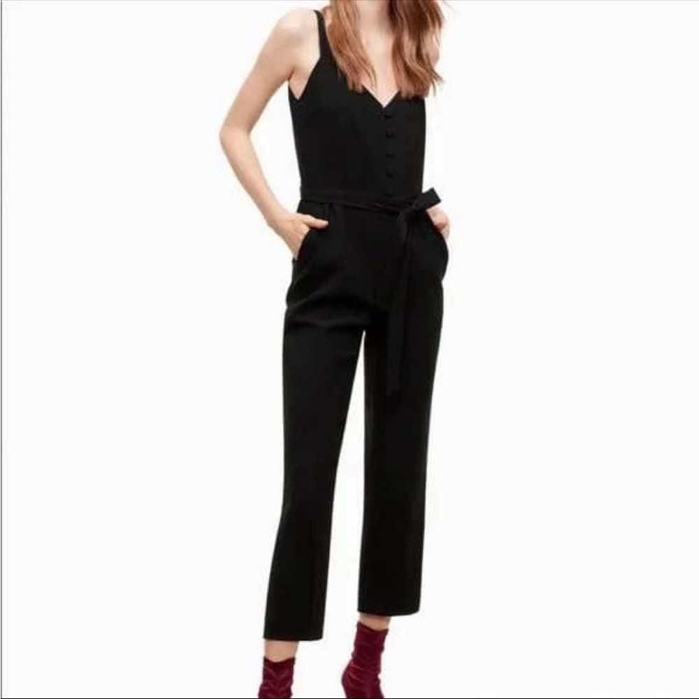 Aritzia little moon petunia jumpsuit black size 00